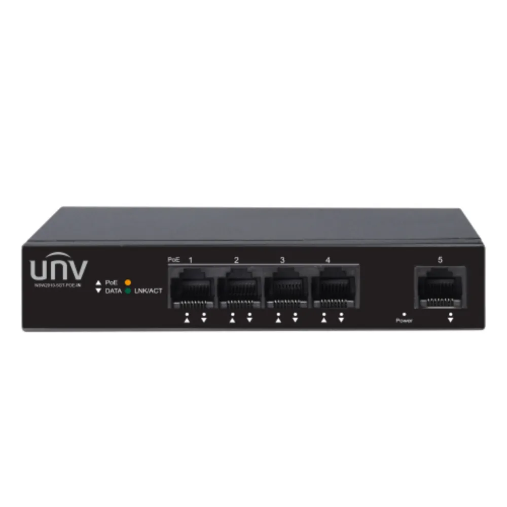 Switch UNV NSW2010-5GT-POE-IN 4 ports PoE 1000 Mbps + 1 port RJ45