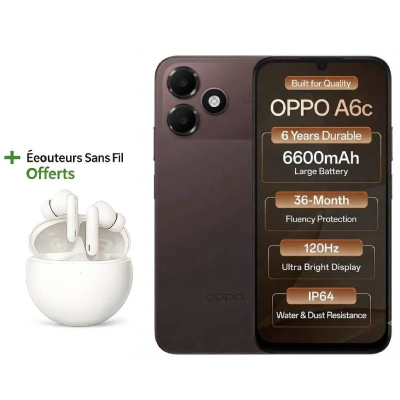 Copie de Smartphone OPPO A6c 4Go 128Go 4G - Marron