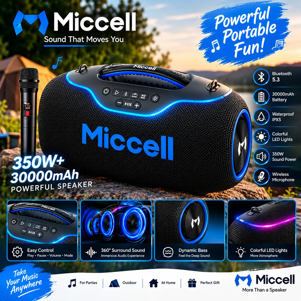 Haut-parleur Portable Miccell VQ-SP70