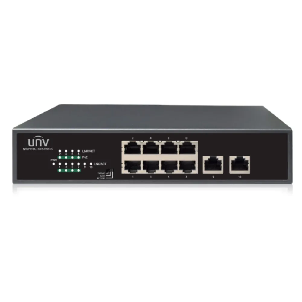 Switch UNV NSW2010-10GT-POE-IN 8ports 1000 Mbps 