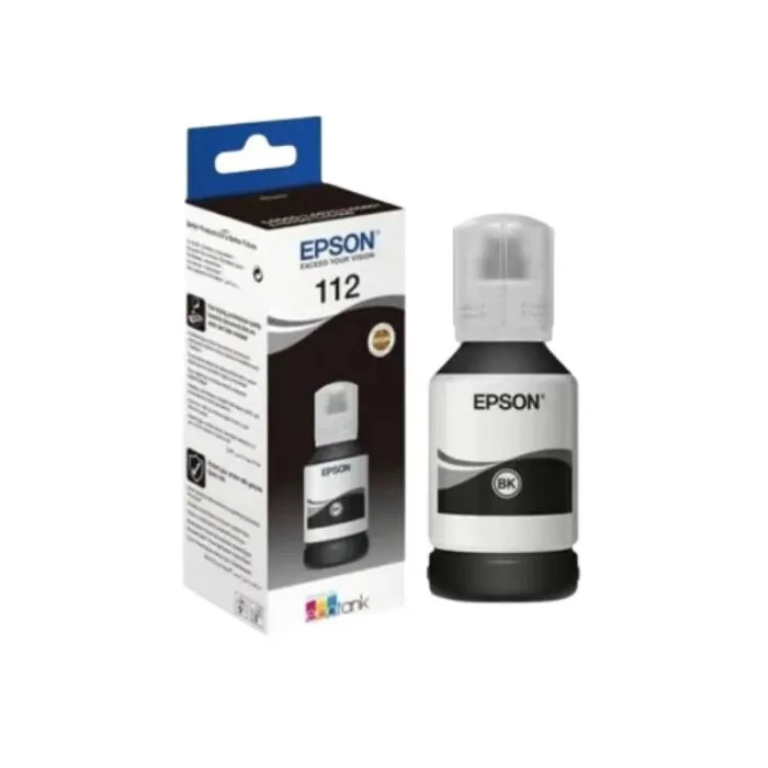 Bouteille D'encre Original EPSON EcoTank 112 - Noir (C13T06C14A)