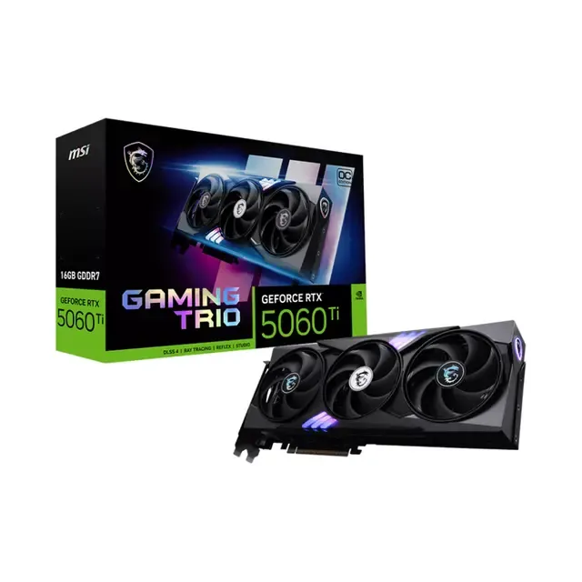 CARTE GRAPHIQUE MSI GeForce RTX 5060 Ti 16G GAMING TRIO OC